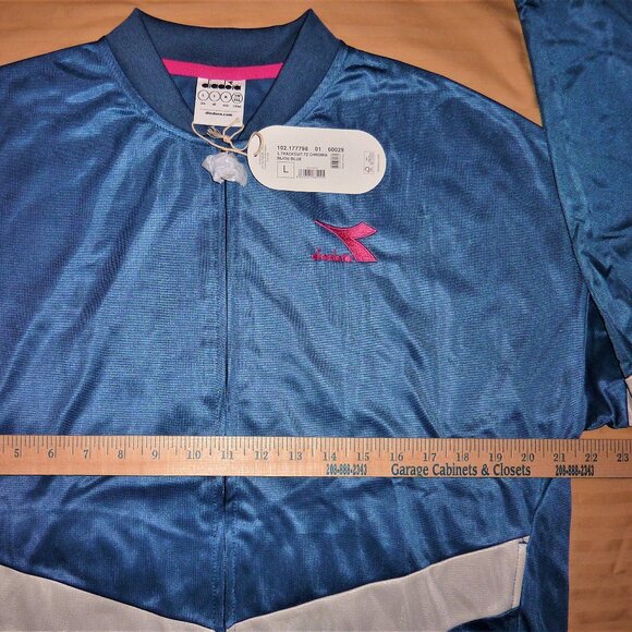 Women's Track Jacket tricot size Medium DIADORA - Picture 2 of 3